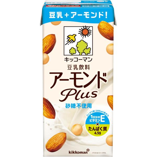 他サイト： キッコーマン(豆乳) 飲料 アーモンドPlus 砂糖不使用 1000ml×6本の商品画像