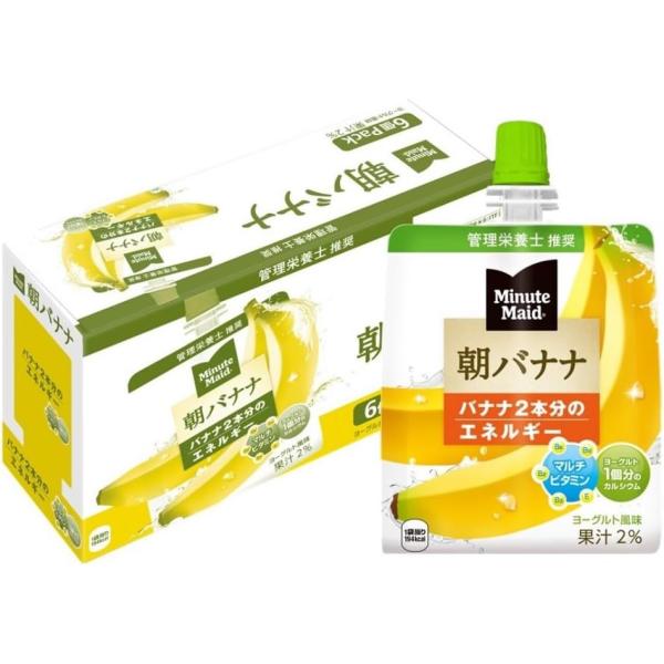 他サイト： コカ・コーラ ミニッツメイド 朝バナナ ゼリー 180mlパウチ×6個の商品画像
