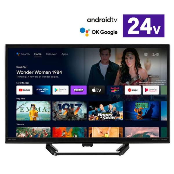 チューナーレステレビ 24V型 スマートテレビ AndroidTV搭載