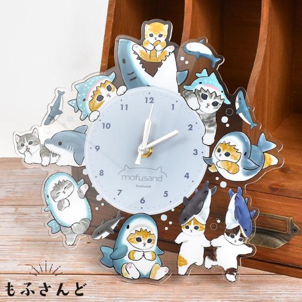 mofusand アクリル壁掛け時計 ドーナツスイーツ mofusand モフサンドアクリル掛け時計ドーナツスイーツサメにゃん3点