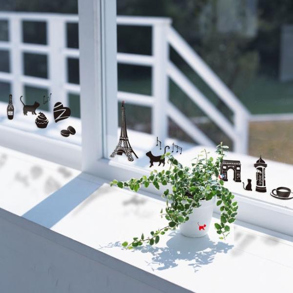 パリの小物たち 黒 ウォールステッカー 日本製 シルクスクリーン印刷 ゆうパケット対応 サイズ Buyee Buyee Japanese Proxy Service Buy From Japan Bot Online