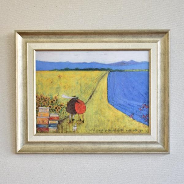 サムトフト 絵画 額入り sam toft 特殊ゲル加工アート 油絵風 約39.5