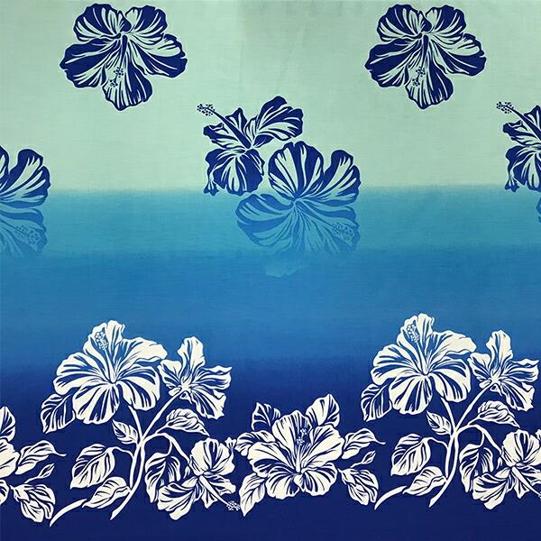 生地 ハワイ ハワイアン 布 フラ フラダンス パウ パウスカート 衣装 ハワイアンファブリック ハワイ柄 Hawaii グラデーション 青 ブルー ハイビスカス ハワイアンフラショップレオレア 通販 Yahoo ショッピング