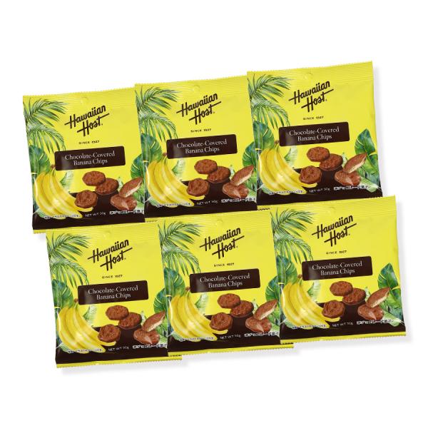 ハワイお土産｜ハワイアンホースト チョコバナナチップス（50g）6袋セット｜ハワイアンホースト公式店