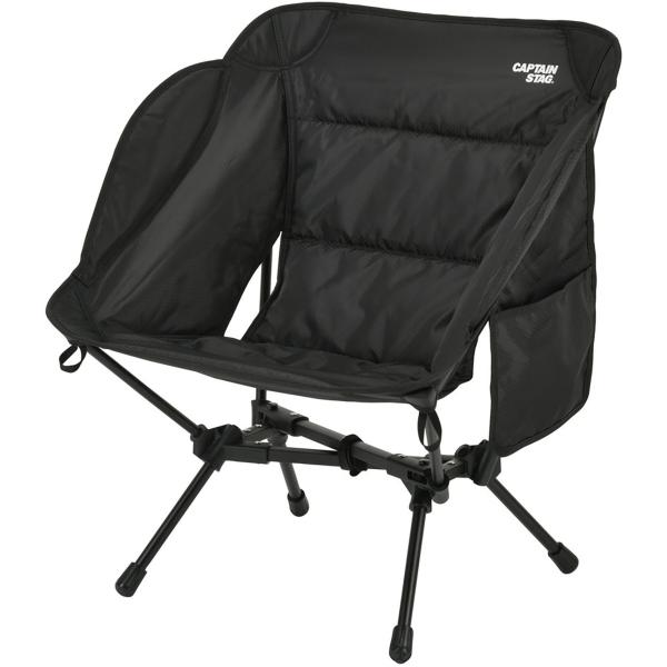 キャプテンスタッグ CAPTAIN STAG トレッカー クッションライトチェア ブラック  UC1905