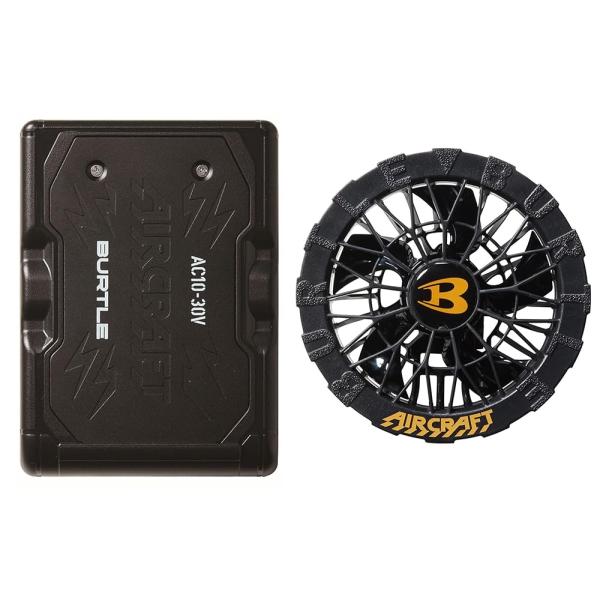 BURTLE バートル エアークラフト 2026年モデル 30Vマットブラックバッテリー+ブラックファンセット AC10 78+AC10 1 35