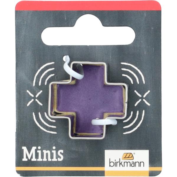 ドイツBIRKMANN社のミニクッキー型(十字型)です。ミニサイズですので、アイシングなどデコレーションしても可愛らしいですが、クッキー以外にも、野菜やスライスチーズ、薄焼き卵、ハムなど、様々な食材にお使いいただけます。サイズ：約2.5cm...