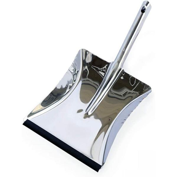 REDECKER社へ別注したメタルダストパンです。ふちにはゴムが付いているので小さなホコリも逃しません。鏡面仕上げされたステンレスが大変美しく、軽量で使いやすいのが特徴です。全長約:42cm(柄の部分含む)/横幅：下部幅約21.5cm、上部...