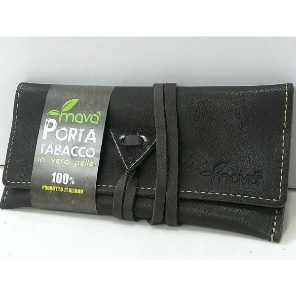 mava マヴァ 手巻きタバコ用ロールアップポーチ ブラウン 牛本革