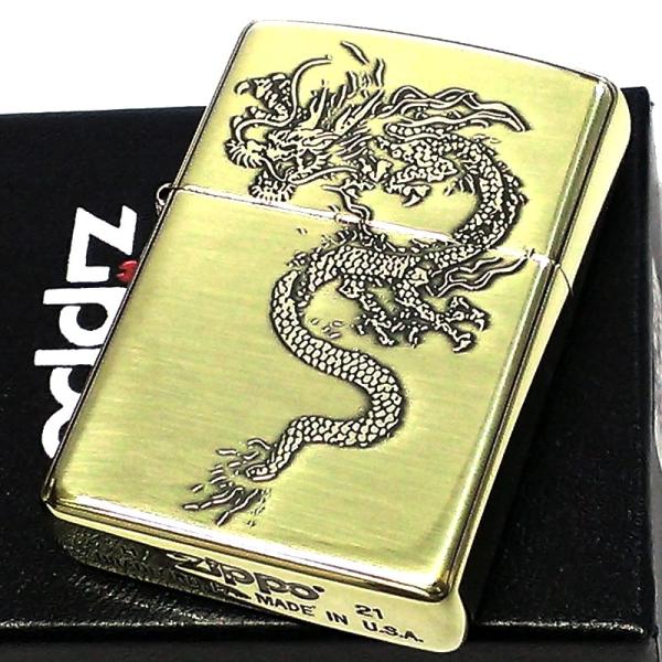 ZIPPO（ジッポー） ライター 龍 ジッポ ドラゴン 和柄 ブラス 彫刻