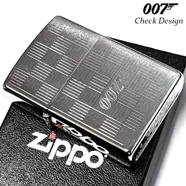 ZIPPO（ジッポー） ライター シルバーサテン 007 チェックデザイン