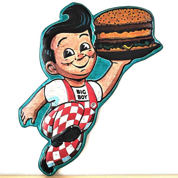 ブリキ看板 レトロ BIG BOY キャラクター アメリカン 雑貨 エンボス
