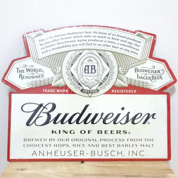 アメリカン雑貨 確認用⑧ Budweiser プレート ロゴ 看板 アンティーク BUDWEISER Label Vintage Retro Style Metal Tin Sign Plaque