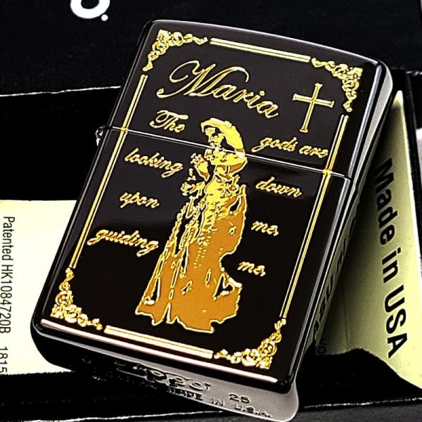 ZIPPO（ジッポー） ライター マリア&クロス おしゃれ エッチング彫刻