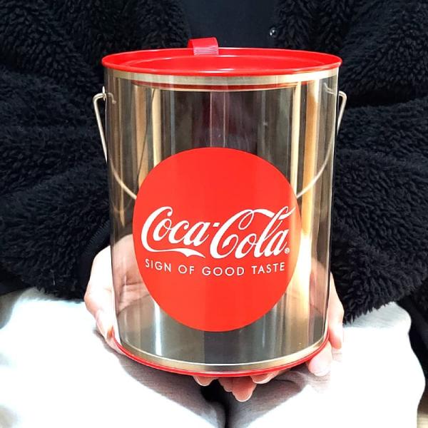 コカコーラ 金属製 小物入れ Coca Cola（コカコーラ） 小物入れ クリア キャニスター 蓋付き 正規