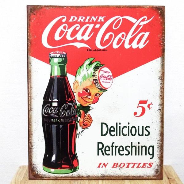 ⭐️更に値下げ⭐️コカコーラ　ブリキ看板　昭和　レトロ Coca Cola コカ・コーラ ブリキ看板 昭和レトロ ヴィンテージ
