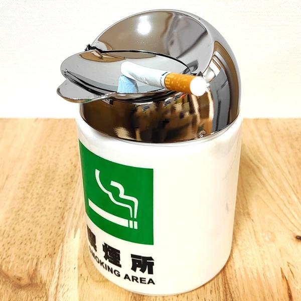 灰皿 喫煙所 ドームアッシュトレイ 蓋つき 陶器 卓上 タバコ かわいい