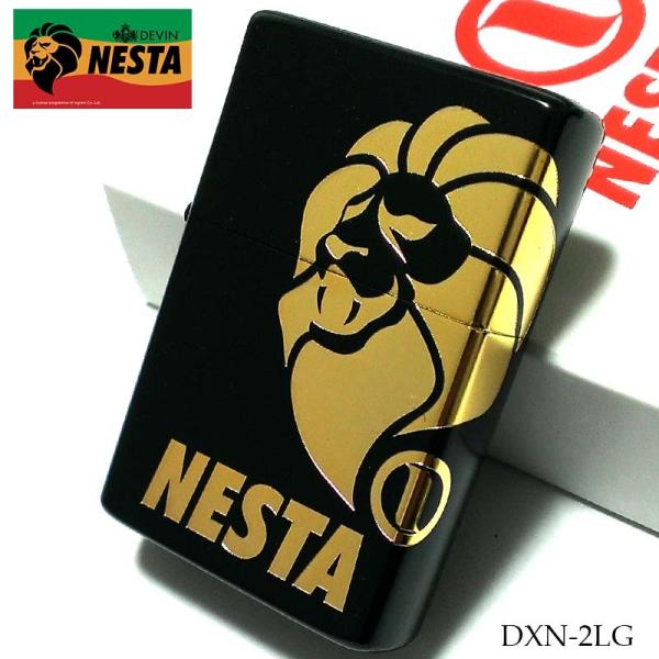 「NESTA 2面ロゴ オイルライター」レゲエ系ファッションブランド「ネスタ」と「DEVIN」のコラボの日本製オイルライターです。マットブラックの本体に2面にわたりネスタのロゴが彫刻と金差しによりデザインされた高級感のある逸品です。プレゼン...