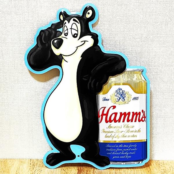 ハムズビール ブリキ看板 可愛い Hamm'sBear インテリア メタルサイン ハムズビール ブリキ看板 可愛い Hamm´sBear インテリア メタル