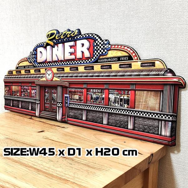 �u���L�Ŕ� Retro DINER �A���e�B�[�N�v���[�g ������� �A�����J�� ���g���� �Ǐ��� ���킢�� �G�� ���������� �C���e���A ���i�摜2