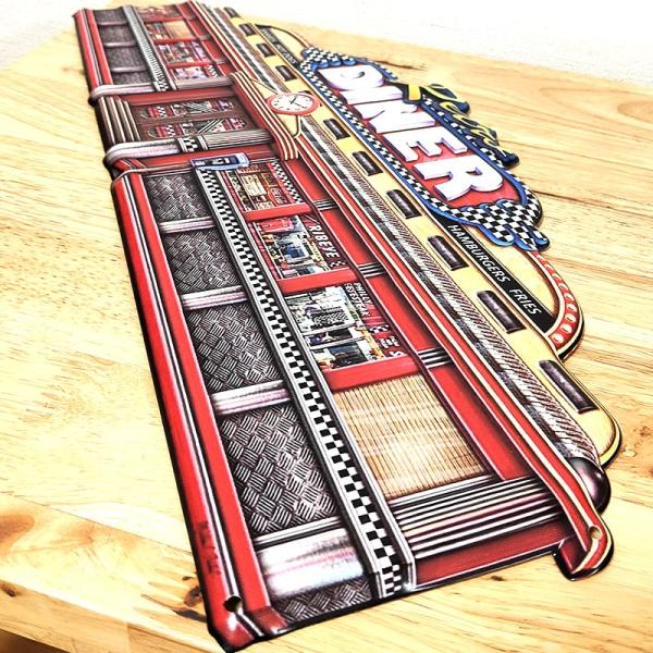 �u���L�Ŕ� Retro DINER �A���e�B�[�N�v���[�g ������� �A�����J�� ���g���� �Ǐ��� ���킢�� �G�� ���������� �C���e���A ���i�摜3
