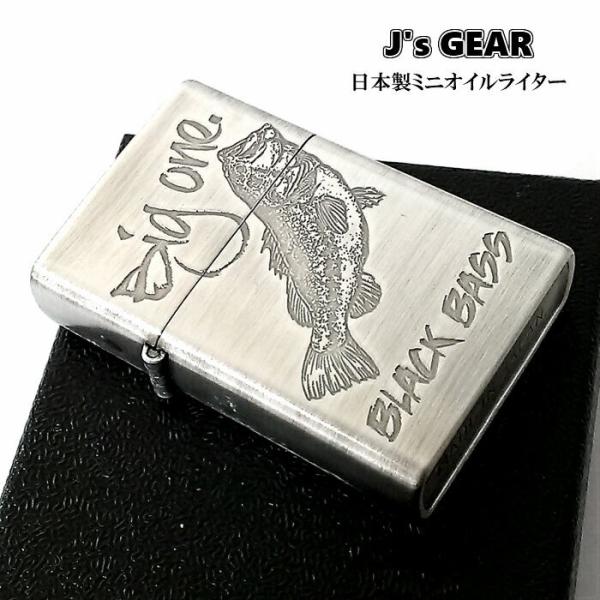 ミニオイルライター J's GEAR 日本製 ブラックバス Big one 真鍮製