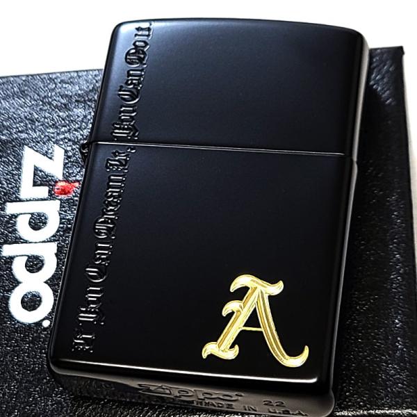 ZIPPO（ジッポー） ライター イニシャル A ジッポ マットブラック