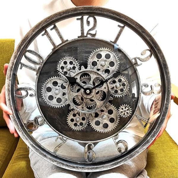 アメリカン レトロ 掛時計 ギア おしゃれ レトロ 壁掛け デコラティブ