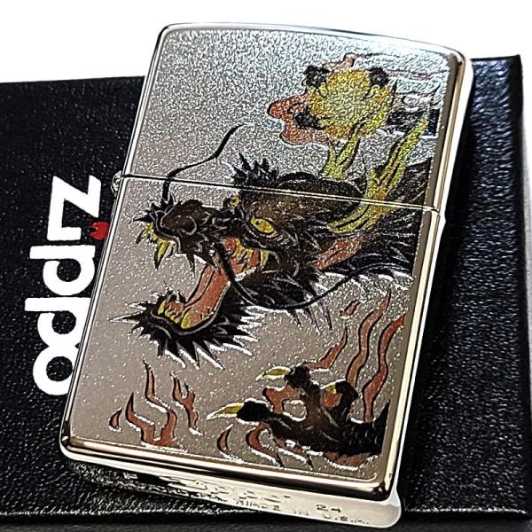 ジッポ ZIPPO ライター 竜 龍 ドラゴン 両面 如意宝珠 付 高級木箱付 ZIPPO ライター 龍 中国伝統柄 おしゃれ ドラゴン ジッポ 高級壺