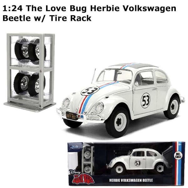 ミニカー The Love Bug ハービー フォルクスワーゲン ビートル 1:24スケール 車 ダイキャスト フィギュア 映画