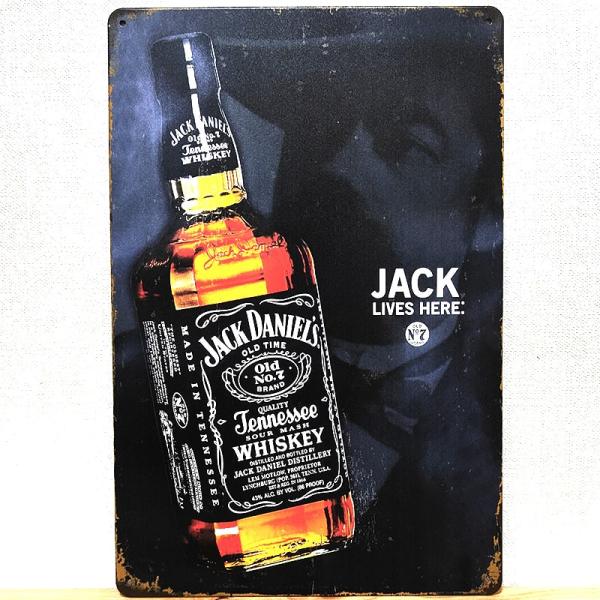 アメリカン レトロ ブリキ看板 Jack Daniel's かっこいい