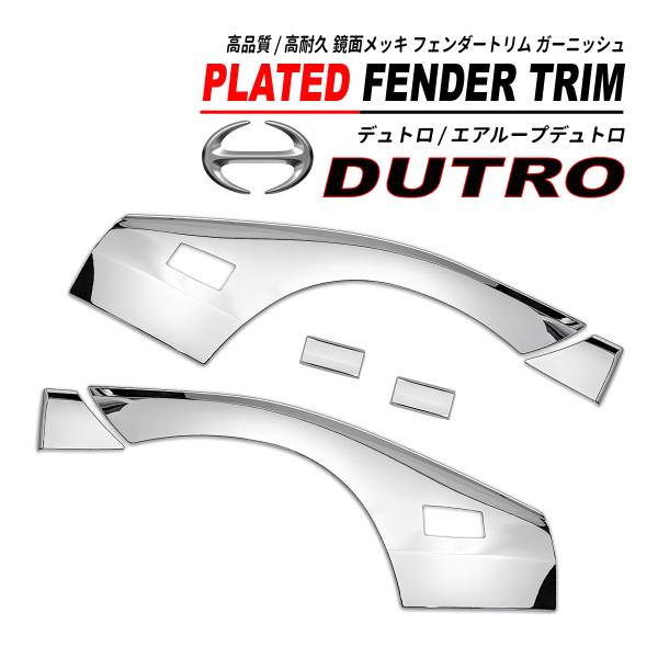 デュトロ / エアループ デュトロ メッキ フェンダートリム 鏡面メッキ ABS製 左右セット 爆買