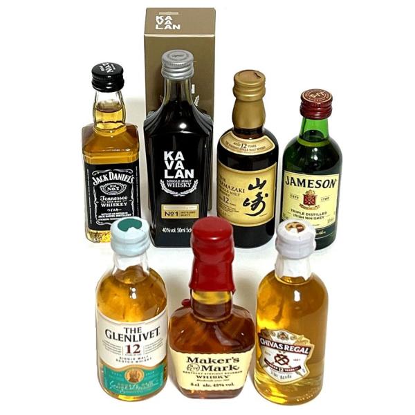4大ウイスキー+台湾ウイスキー ミニチュアボトル7本セット 50ml 4大ウイスキー+台湾ウイスキー ミニチュアボトル7本セット 50ml