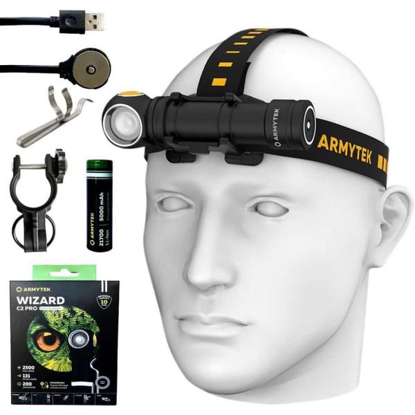 ARMYTEK WIZARD C2 PRO XHP50.2 フラッシュライト ヘッドライト 白色光