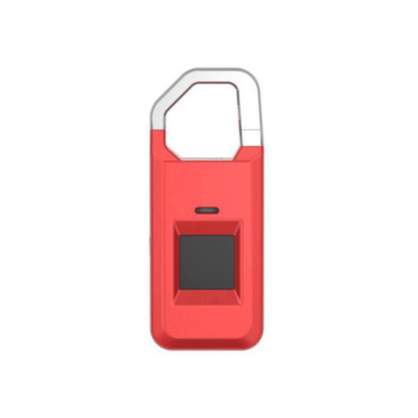 BIOMETLOCK 指紋認証BIOMETLOCK レッド G2018BI 鍵 南京錠 電子 指紋 開錠 解除 キーフリー