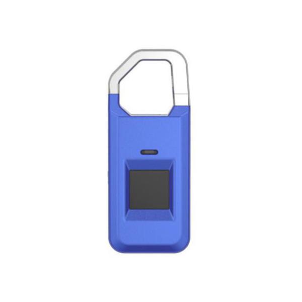 BIOMETLOCK 指紋認証BIOMETLOCK ブルー G2018BI 鍵 南京錠 電子 指紋 開錠 解除 キーフリー