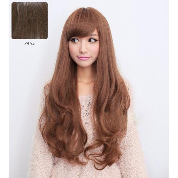 ふわふわの可愛い巻きフルウィッグ【カラー】ブラウン(左枠のお色となります)【素材】化繊ファイバー【セット内容】ウィッグ、ウィッグネット【耐熱】180℃耐熱【全長】約65cm程度コスプレやイメージチェンジなどにもおすすめです。注意：色合いはモ...