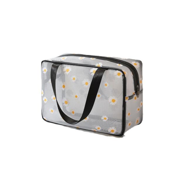 サイズ：約30*20*10cm 　素材：pvc＋ナイロン※ブルーは限りなくブラックに近いお色です。子供のおもちゃ、化粧品、水筒、傘、お菓子などなど…たくさんの物が収納可能なメッシュバッグ！！！温泉、旅行など様々な場面で使えてとっても便利です...