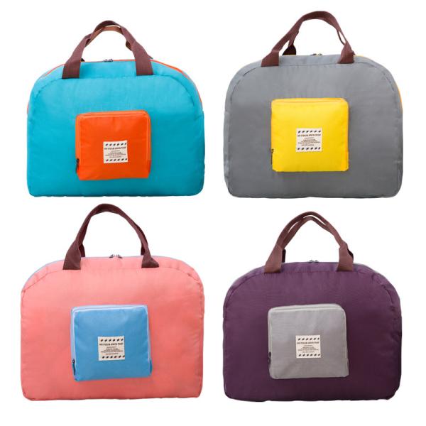 【商品仕様】素材：ナイロンサイズ：長さ43cm×幅30cm（バッグサイズ）、長さ17cm×幅15cm（収納サイズ）【丈夫軽量収納簡単】軽量で丈夫な優れたナイロン素材を採用、たくさんの荷物収納できます。使わないときは小さく折りたたんで収納もで...