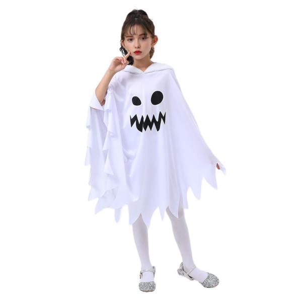ハロウィン ポンチョ フード付き ゴースト コスプレ 仮装 おばけ 暗闇で光る ハロウィンパーティー