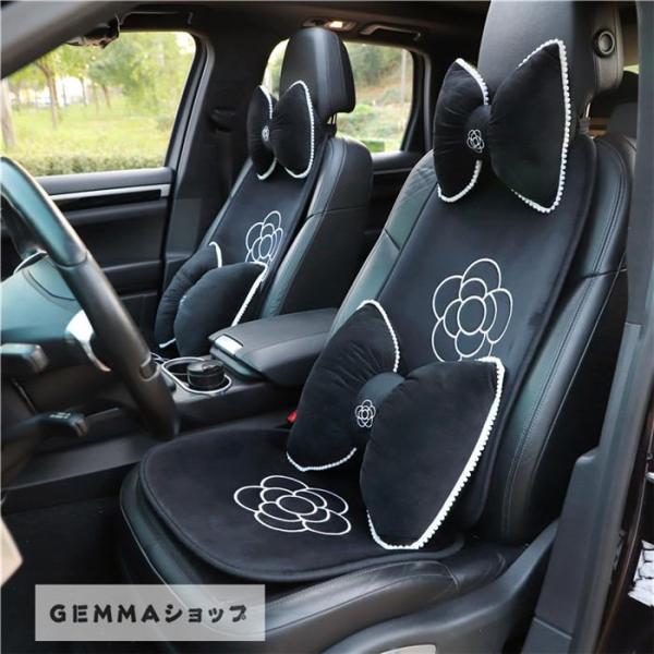 シートカバー 車用 カーシートカバー 座席シート 自動車 新車 保護 簡単装着 クッション 腰枕 花 ハンドルカバー 滑止め 単品/セット素材： ポリエステル3点セット内容（前シートカバー*2　後ろシートカバー*1）5点セット内容（前シート...