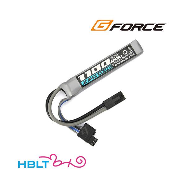 G−FORCE ZAC リポバッテリー 7.4V 1100mAh 次世代バッファチューブイン