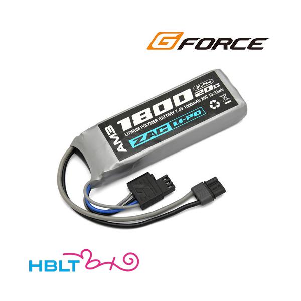 G−FORCE ZAC リポバッテリー AM3 7.4V 1800mAh ミニ S 互換サイズ 次世代コネクタ仕様