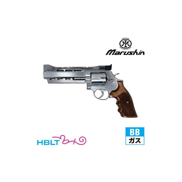 マルシン 本体 6mm（ガス）：S&W M686 Power Custom（ABS/SV/HOGUEタイプ木製グリップ）