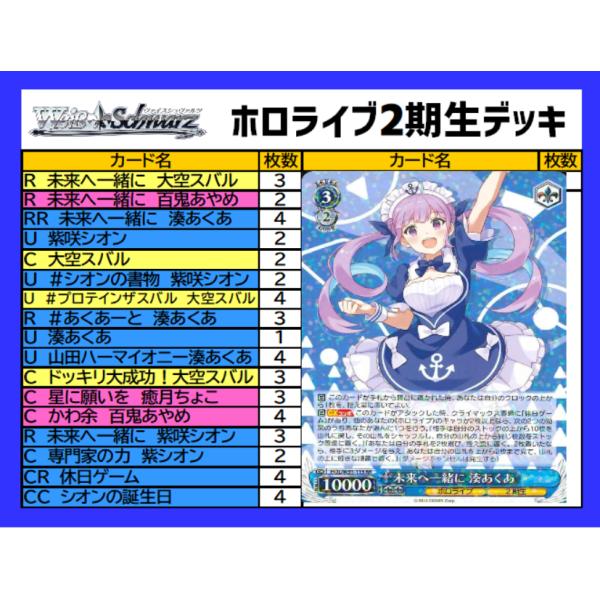 ヴァイスシュヴァルツ 【WS】ホロライブ2期生デッキ : ホビーショップ