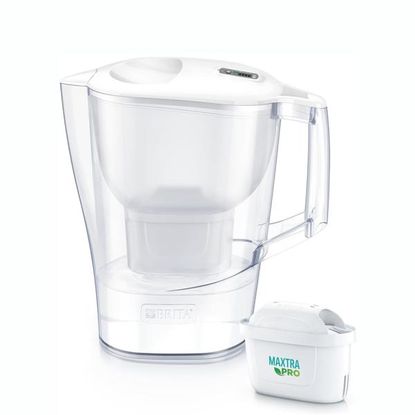 ポット型浄水器 アルーナ ホワイト カートリッジ 1P  (ブリタ 浄水型 ピッチャー 飲料水 エコ BRITA Japan)●一度にたくさんろ過できるから、料理に最適。●丸洗いできて衛生的。●便利な液晶メモが、4週間ごとにカートリッジの交...