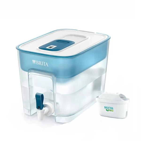 タンク型浄水器 フロー ベーシックブルー カートリッジ 1P  (ブリタ 浄水型 大容量 飲料水 エコ BRITA Japan)●注水回数が少なくて済む大容量モデル。●操作しやすい注ぎ口。●注水しやすいスライド式のフタ。●底面の面積は、A4...