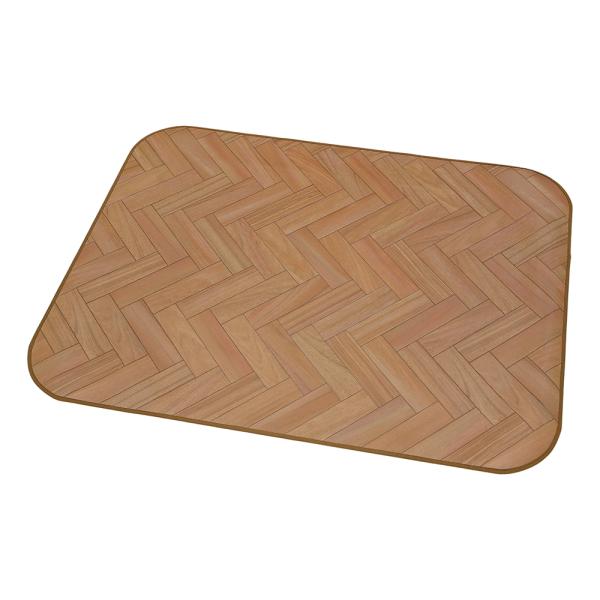 クッションフロアマット リトム 約91×120cm デスクカーペット チェアマット 抗菌 防カビ  (デスクマット 床マット 床保護マット 木目調 敷物 抗ウィルス加工 抗菌加工 防カビ加工 大島屋)●薄手素材のデスクカーペットです。●毛足...