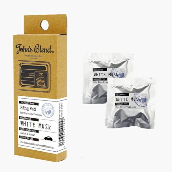 他サイト： ジョンズブレンド クリップオンエアーフレッシュナー 詰替え用 2個セット ホワイトムスク OAJON3401 ノルコーポレーション 爆買の商品画像