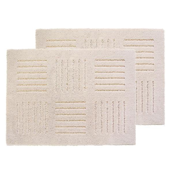 オカ ピタプラス ブリック (45ｘ60) 2枚入り ベージュ  (ジョイントマット タイルマット ラグ 厚手 大判 長方形 丸洗い 吸着 ズレない ペット 日本製 国産)●マットがずれずにお掃除らくらく!●汚れた場所だけ洗えてお洗濯らくら...